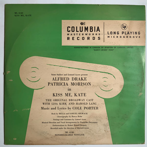 Cole Porter, Saint Subber And Lemuel Ayers Present Alfred Drake And Patricia Morison: Kiss Me, Kate