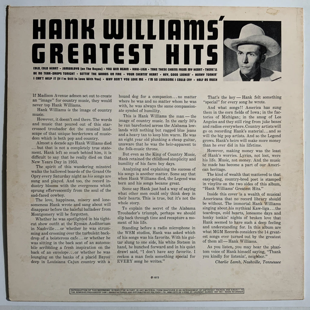 Hank Williams: Greatest Hits
