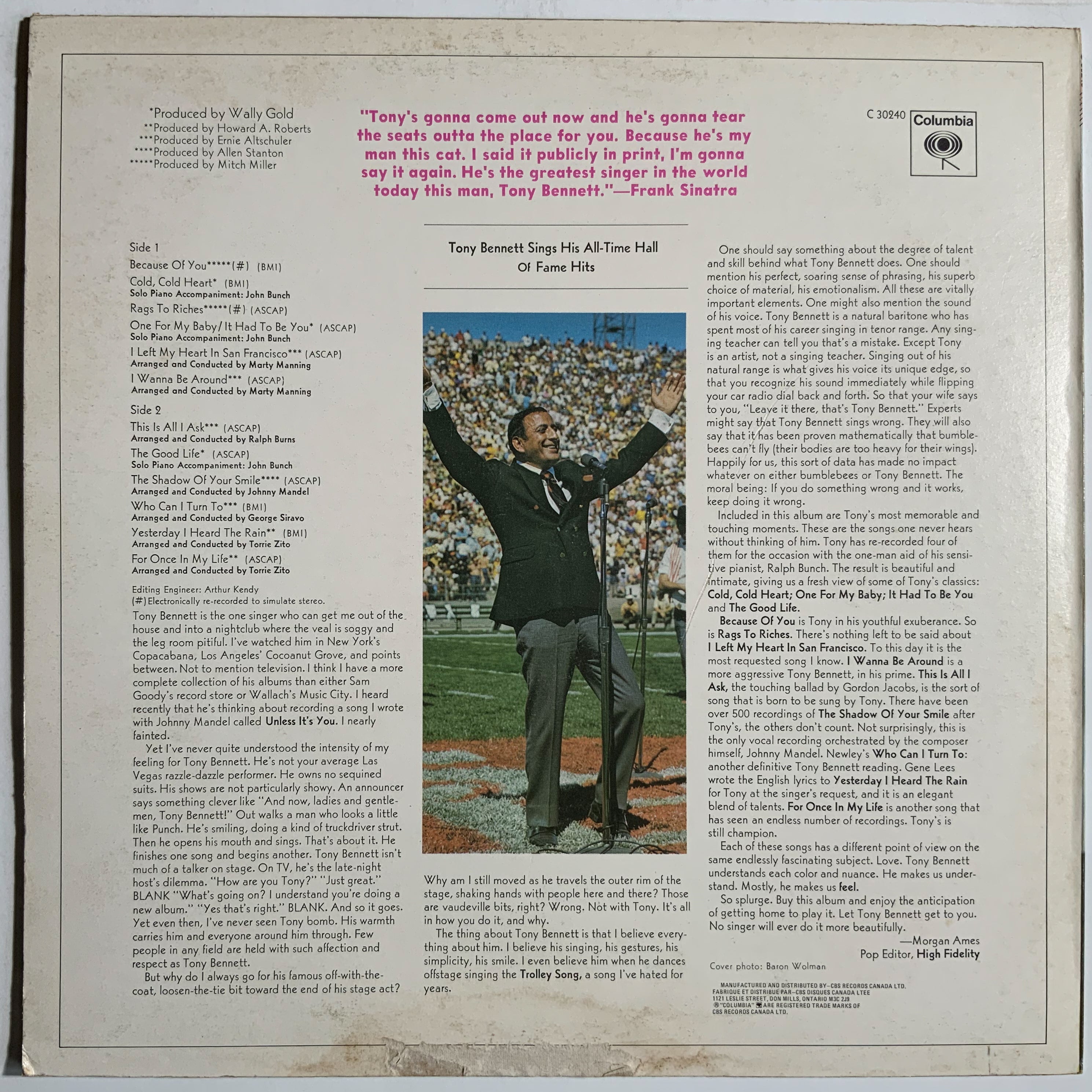 Tony Bennett Sings His All-Time Hall Of Fame Hits